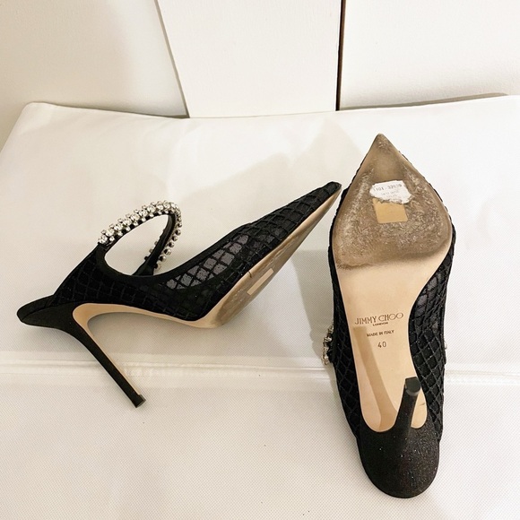 Jimmy Choo Glitter Crystal Bing Heels - Picture 9 of 9
